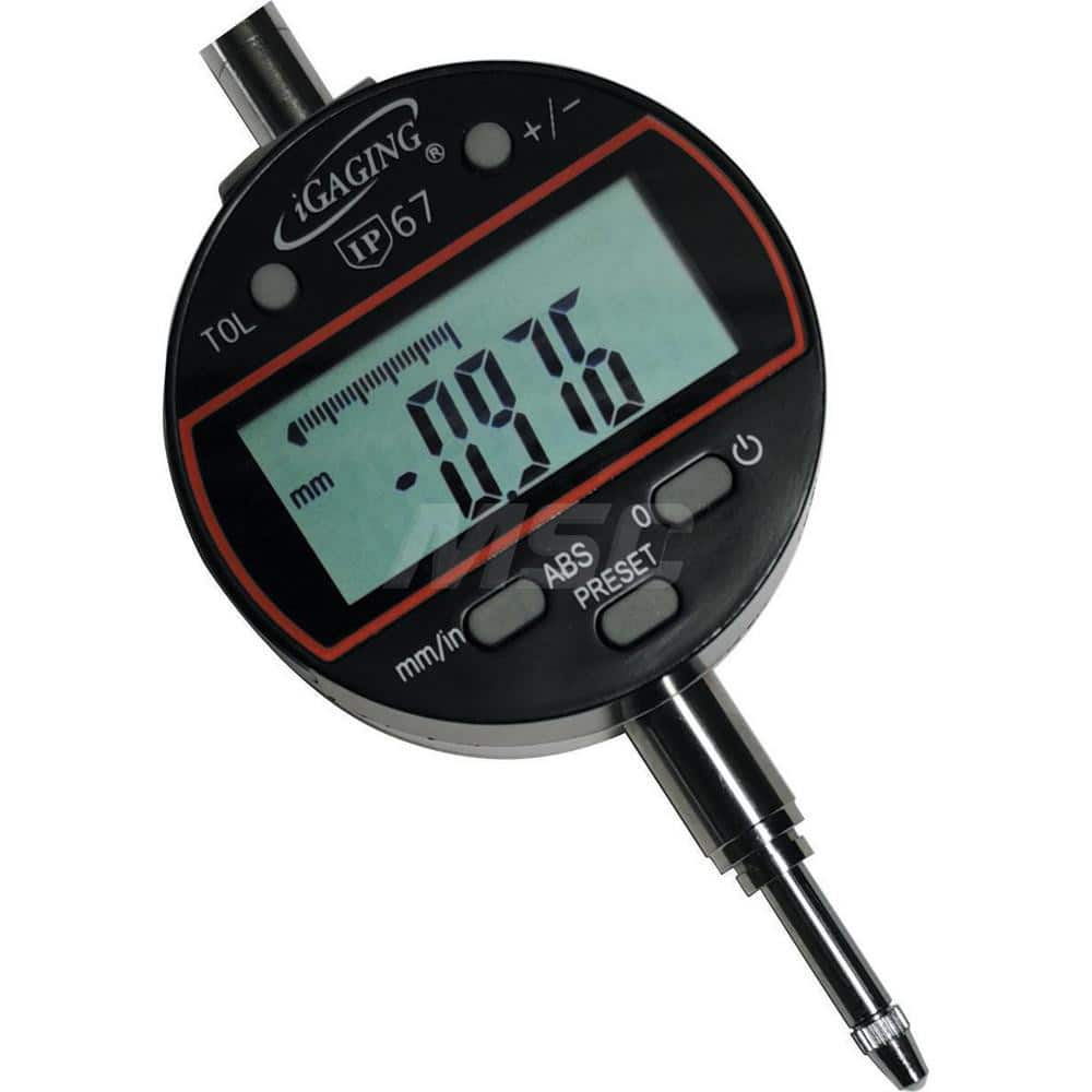 Electronic Drop Indicator: 0 to 0.5″ Range Accurate to 0.0003″, Flat & Lug Back