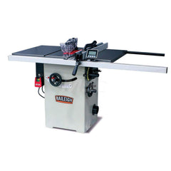 Table Saws; Blade Diameter (Inch): 10; Arbor Diameter (Inch): 5/8; Maximum Cutting Depth (Inch): 8; Phase: 1; Maximum Rip to Right of Blade (Inch): 36; Horsepower (HP): 1.75; Voltage: 110; 220; Maximum Width of Dado (Inch): 13/16; Maximum Diameter of Dado