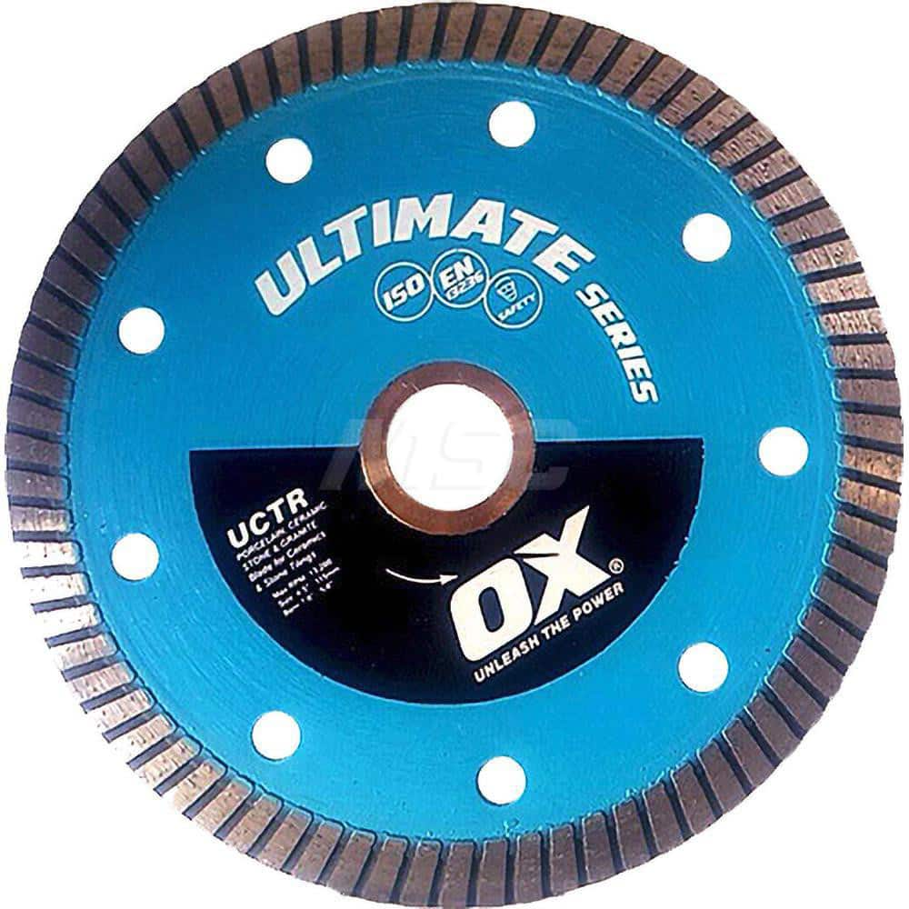 Wet & Dry Cut Saw Blade: 4″ Dia, 5/8 & 7/8″ Arbor Hole Use on Porcelain, Ceramic, Stone & Granite, Standard Arbor