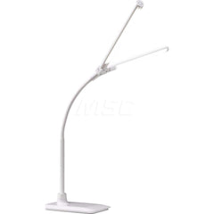 Task Light: LED, 17.7165″ Reach, Gooseneck Arm, Free Standing, White 12V, 10 Watts