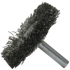 1-1/2″ Stem-Mounted Concave Crimped Wire Wheel, .008″ Steel Fill, 1/4″ Stem - Top Tool & Supply