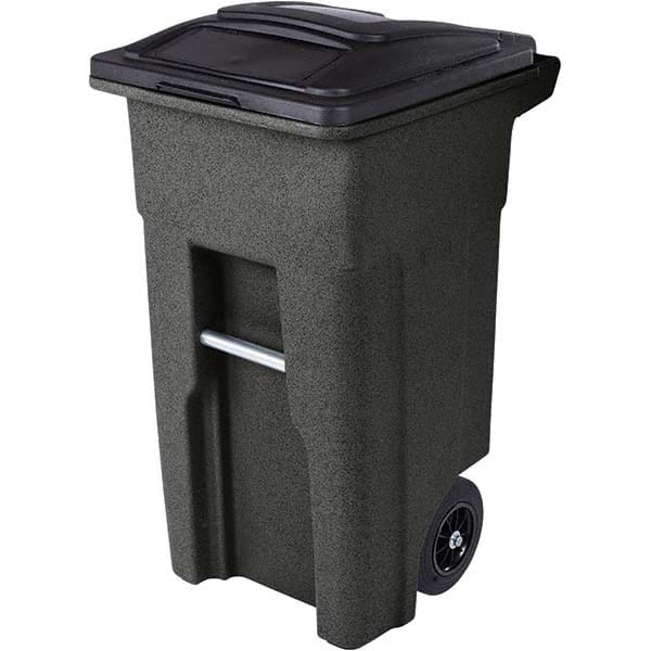 32 Gal Rectangle Blackstone Trash Can Polyethylene