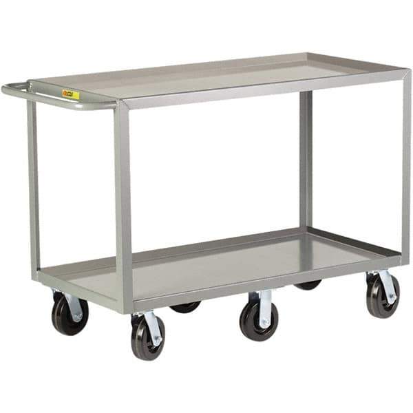 Little Giant - 3,600 Lb Capacity, 24" Wide x 48" Long x 36" High Cart - 2 Shelf, Steel, Phenolic Casters - Top Tool & Supply