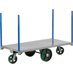 Little Giant - 4,000 Lb Capacity Steel Pipe Stake Truck - Steel Deck, 30" OAW, 60" Platform Length, Polyurethane Casters - Top Tool & Supply