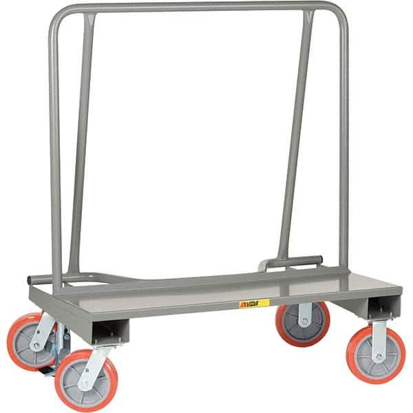 Little Giant - 2,000 Lb Capacity Steel Drywall Cart - Steel Deck, 24" OAW, 44" Platform Length, Polyurethane Casters - Top Tool & Supply