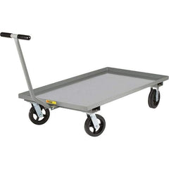 Little Giant - 2,000 Lb Capacity, 36" Wide x 60" Long x 9" High Cart - Steel, 2 Rigid/2 Swivel Casters - Top Tool & Supply