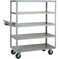 Little Giant - 3,600 Lb Capacity, 30" Wide x 48" Long x 63-1/2" High Order Picking Cart - 5 Shelf, Steel, Phenolic Casters - Top Tool & Supply