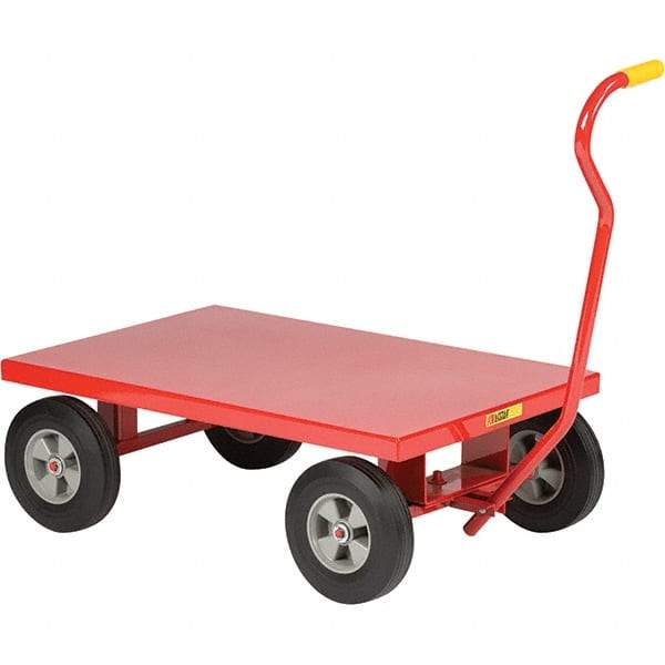 Little Giant - 1,200 Lb Capacity, 24" Wide x 36" Long x 13" High Cart - Steel, Rubber Casters - Top Tool & Supply