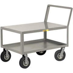 Little Giant - 1,200 Lb Capacity, 24" Wide x 48" Long x 38" High Instrument Cart - 2 Shelf, Steel, Pneumatic Casters - Top Tool & Supply