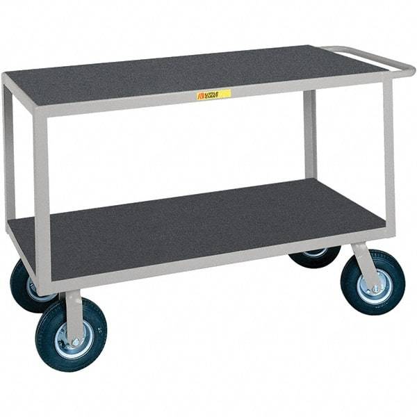 Little Giant - 1,200 Lb Capacity, 24" Wide x 48" Long x 38" High Cart - Steel, Pneumatic Casters - Top Tool & Supply