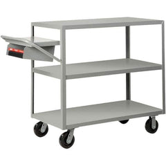 Little Giant - 3,600 Lb Capacity, 24" Wide x 48" Long x 45" High Order Picking Cart - 3 Shelf, Steel, Phenolic Casters - Top Tool & Supply