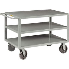 Little Giant - 5,000 Lb Capacity, 36" Wide x 72" Long x 36" High Cart - 3 Shelf, Steel, Phenolic Casters - Top Tool & Supply