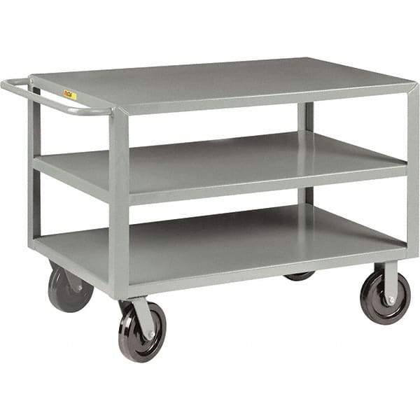 Little Giant - 5,000 Lb Capacity, 30" Wide x 48" Long x 36" High Cart - 3 Shelf, Steel, Phenolic Casters - Top Tool & Supply