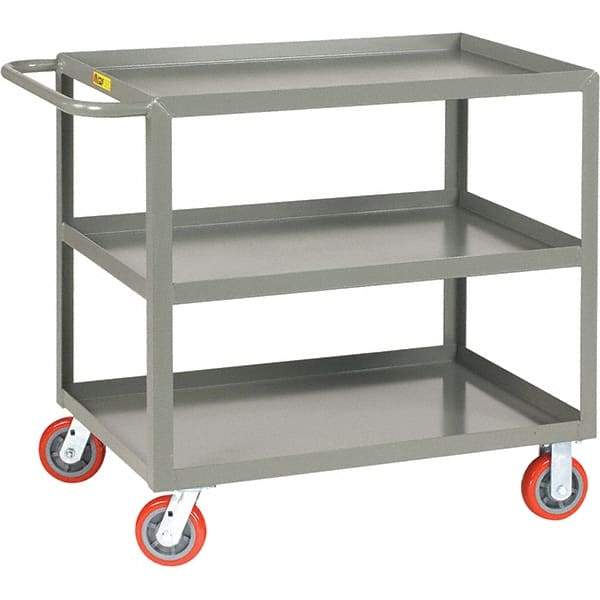 Little Giant - 2,000 Lb Capacity, 24" Wide x 36" Long x 36" High Service Cart - Steel, Polyurethane Casters - Top Tool & Supply