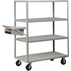 Little Giant - 3,600 Lb Capacity, 24" Wide x 48" Long x 63-1/2" High Order Picking Cart - 4 Shelf, Steel, Phenolic Casters - Top Tool & Supply