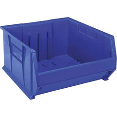 Quantum Storage - 225 Lb Load Capacity Blue Polypropylene Tote Container - Stacking, 12" Long x 22-1/2" Wide x 23.9" High - Top Tool & Supply