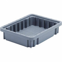 Quantum Storage - 20 Lb Load Capacity Gray Polypropylene Dividable Container - Stacking, 2-1/2" Long x 8.3" Wide x 10.9" High - Top Tool & Supply