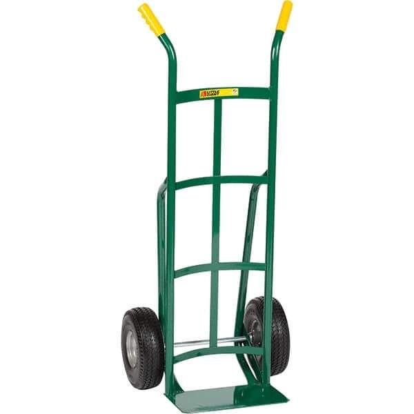 Little Giant - 800 Lb Capacity 49" OAH Hand Truck - Dual Handle, Steel, Flat-Free Microcellular Foam Wheels - Top Tool & Supply