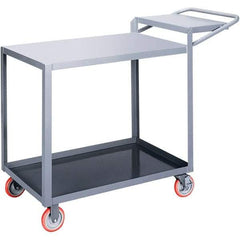 Little Giant - 1,200 Lb Capacity, 18" Wide x 32" Long x 40" High Order Picking Cart - 2 Shelf, Steel, Polyurethane Casters - Top Tool & Supply