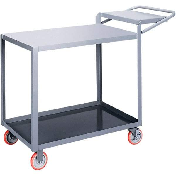 Little Giant - 1,200 Lb Capacity, 24" Wide x 36" Long x 40" High Order Picking Cart - 2 Shelf, Steel, Polyurethane Casters - Top Tool & Supply