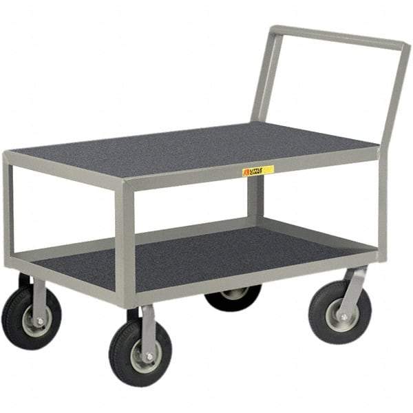 Little Giant - 1,200 Lb Capacity, 24" Wide x 48" Long x 38" High Instrument Cart - 2 Shelf, Steel, Pneumatic Casters - Top Tool & Supply