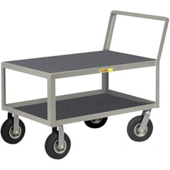 Little Giant - 1,200 Lb Capacity, 24" Wide x 36" Long x 38" High Instrument Cart - 2 Shelf, Steel, Pneumatic Casters - Top Tool & Supply