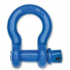 Campbell - Shackles; Nominal Chain Size: 7/16 ; Load Limit (Ton): 1.50 ; Pin Type: Screw ; Material: Forged Steel ; Load Capacity (Lb.): 3,000 - Exact Industrial Supply