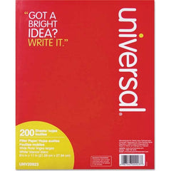 UNIVERSAL - Note Pads, Writing Pads & Notebooks Writing Pads & Notebook Type: Filler Paper Size: 8-1/2 x 11 - Top Tool & Supply