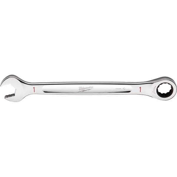 Milwaukee Tool - Combination Wrenches; Type: Combination Wrench ; Tool Type: Ratcheting ; Size (Inch): 1 ; Number of Points: 12 ; Finish/Coating: Steel ; Material: Steel - Exact Industrial Supply