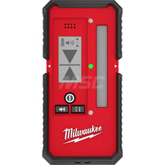 Laser Level Accessories; Type: Laser Line Detector; For Use With: Milwaukee Green Cross Line and Plane Lasers; Beam Type: Green; Power: 2 AA; Description: The MILWAUKEE ™ 165' Laser Line Detector offers long-distance alignment with two magnetic sides for