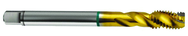 1/4-28 2B 3-Flute Cobalt Green Ring Semi-Bottoming 40 degree Spiral Flute Tap-TiN - Top Tool & Supply