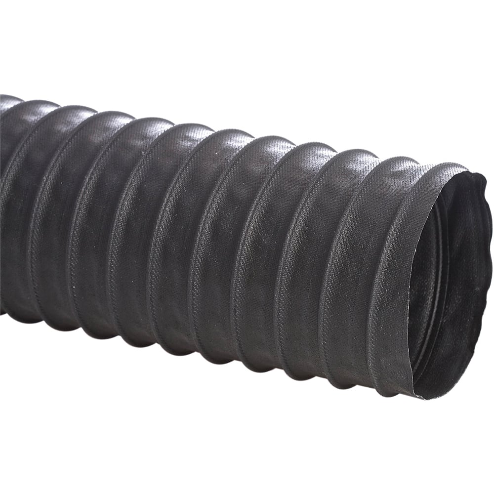 Duct Hose: Neoprene, 6″ ID, 12 psi 50' Long, -65 to 250 ° F, Black