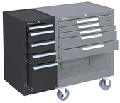 185 Brown 5-Drawer Hang-On Cabinet w/ball bearing Drawer slides - For Use With 273, 275 or 277 - Top Tool & Supply