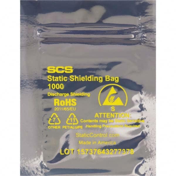 Value Collection - Pack of (100) 6 x 8" 3 mil Anti-Static Poly Bags - Top Tool & Supply