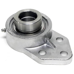 Shuster - SNASFB207-23, 1-7/16" ID, 3-3/4" OAL x 156mm OAH, 3-Bolt Flange Mounted Bearing - Exact Industrial Supply