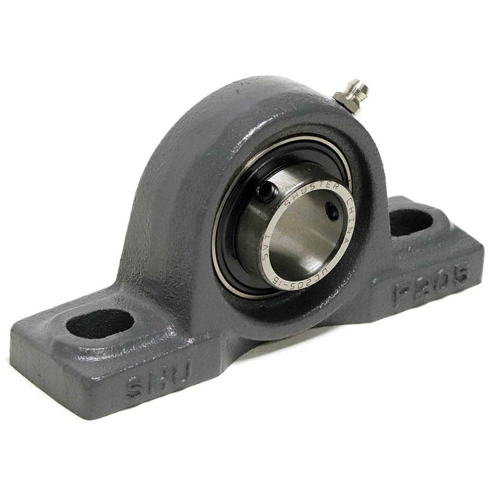 Shuster - UCP209-26, 1-5/8" ID, 190mm OAL x 4-1/4" OAH x 2-1/8" Wide, Ball Bearing Pillow Block - Exact Industrial Supply