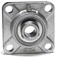 Shuster - SUCSF207-23, 1-7/16" ID, 4-5/8" OAL x 117" OAH x 1-3/4" Wide, 4-Bolt Flange Bearing - Exact Industrial Supply