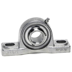 Shuster - SUCSP207-22, 1-3/8" ID, 167mm OAL x 93mm OAH48mm Wide, Ball Bearing Pillow Block - Exact Industrial Supply