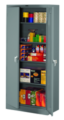 36"W x 18"D x 78"H Storage Cabinet, Knocked-Down, with 4 Adj. Shelves, Levelers, - Top Tool & Supply