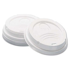 Dixie - Dome Hot Drink Lids, 8 oz Cups, White, 100/Sleeve, 10 Sleeves/Carton - Top Tool & Supply