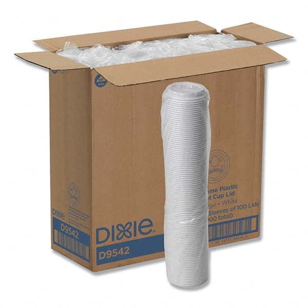 Dixie - Reclosable Lids for 12 and 16 oz Hot Cups, White, 100 Lids/Pack, 10 Packs/Carton - Top Tool & Supply