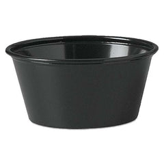 DART - Plastic Souffle Portion Cups, 3 1/4 oz, Black, 250/Bag, 2500/Carton - Top Tool & Supply