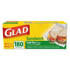 Glad - Reclosable Food & Sandwich Bags Volume Capacity: 1 Gal. Width (Inch): 6-1/2 - Top Tool & Supply