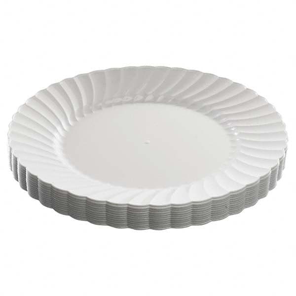 WNA - Classicware Plastic Dinnerware, Plates, Plastic, White, 9in, 12/Bag, 15/Carton - Top Tool & Supply