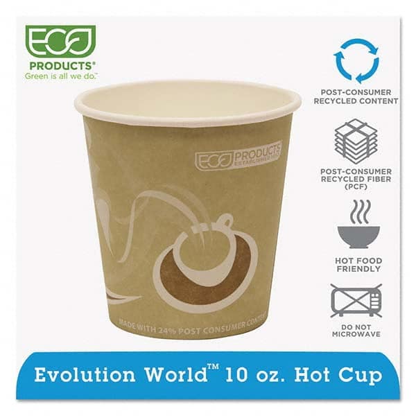 ECO PRODUCTS - Evolution World 24% Recycled Content Hot Cups - 10 oz, 50/PK, 20 PK/CT - Top Tool & Supply