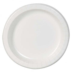 Dixie Basic - Basic Paper Dinnerware, Plates, White, 8.5" Diam, 125/Pack, 4/Carton - Top Tool & Supply