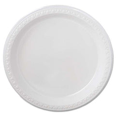 Chinet - Heavyweight Plastic Plates, 9" Diam, White, 125/Pack, 4 Packs/CT - Top Tool & Supply