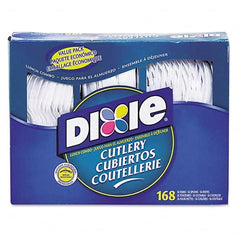 Dixie - Combo Pack, Tray/Plastic Utensils, 56 Forks, 56 Knives, 56 Spoons, 6 Packs - Top Tool & Supply