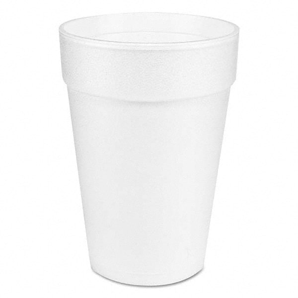 DART - Large Foam Drink Cup, 14 oz, Hot/Cold, White, 25/Bag, 40 Bags/Carton - Top Tool & Supply