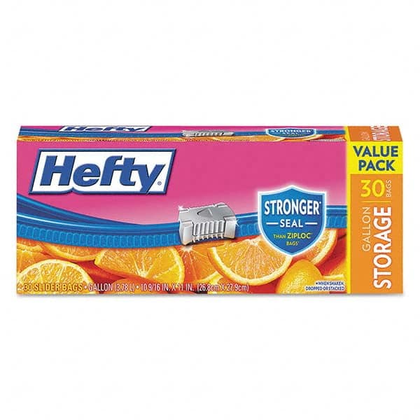 Hefty - Reclosable Food & Sandwich Bags Volume Capacity: 1 Gal. Width (Inch): 2-1/2 - Top Tool & Supply